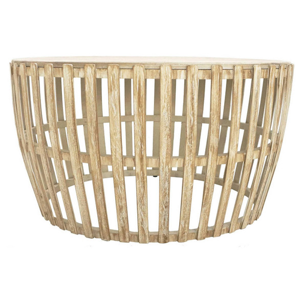 Lagune Coffee Table - Whitewash Driftwood Living Room Furniture - R-0702DWW