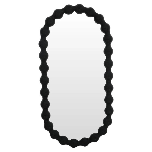 Bolan Oval Mirror - Black - Boho Chic style