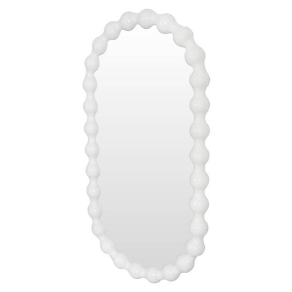 Bolan Oval Mirror - White  Furniture - T-0374WHITE