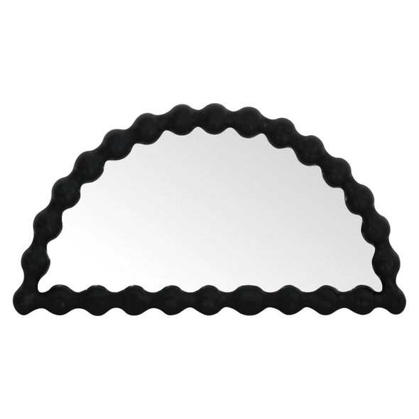 Bolan Halfmoon Mirror - Black - Boho Chic style