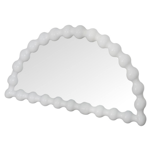 Bolan Halfmoon Mirror - White  Furniture - T-0422WHITE