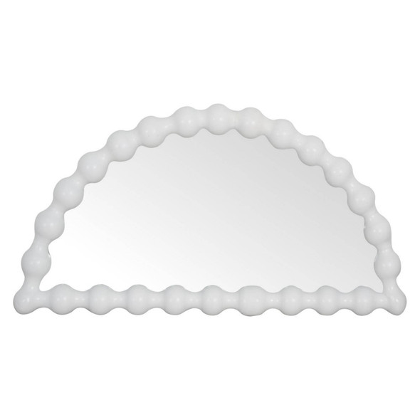 Bolan Halfmoon Mirror - White - Boho Chic style