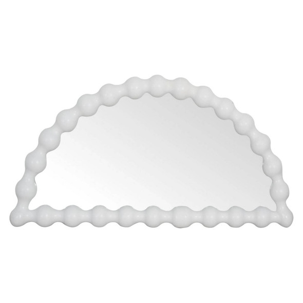Bolan Halfmoon Mirror - White - Boho Chic style