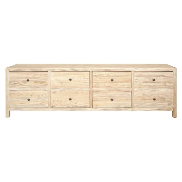 Novato 8Drw Cabinet - Distressed Natural - Contemporary style