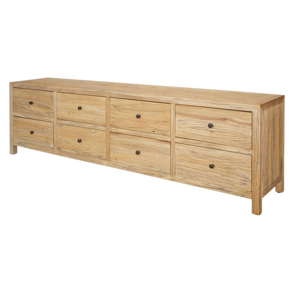 Novato 8Drw Cabinet - Distressed Rustic Dining Room Furniture - T-0484RP