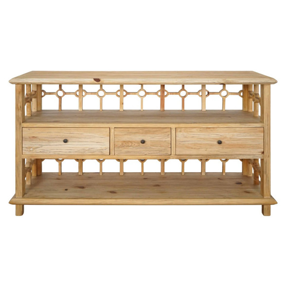 Novato 3Drw Open Buffet - Rustic - Contemporary style