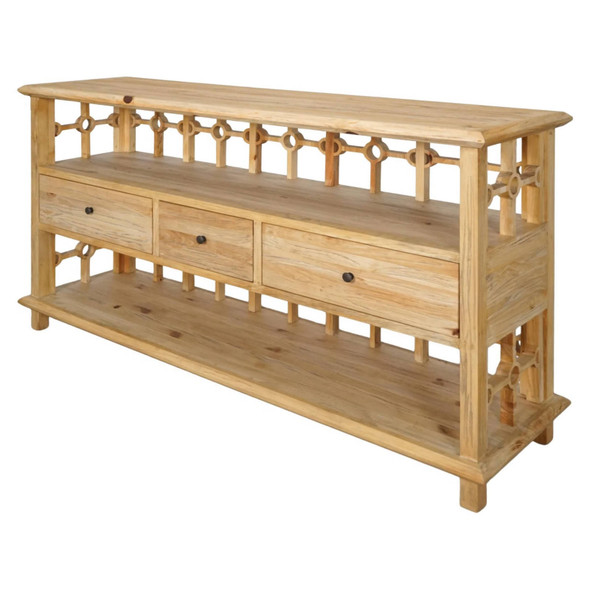 Novato 3Drw Open Buffet - Rustic Dining Room Furniture - T-0485RP