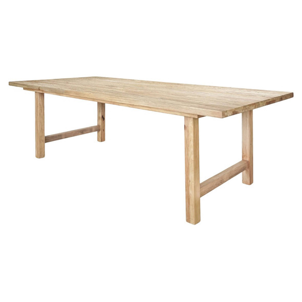 Novato Dining Table 220Cm - Distressed Natural Dining Room Furniture - T-0486N