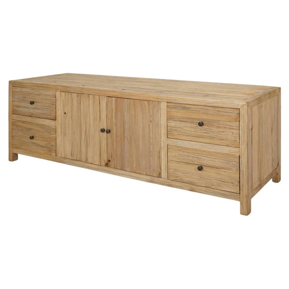 Novato 4Drw/2Dr Cab - Distressed Rustic Dining Room Furniture - T-0487RP