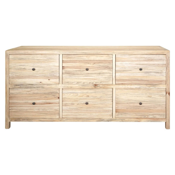 Novato 6 Drw Buffet - Distressed Naturalt - Contemporary style