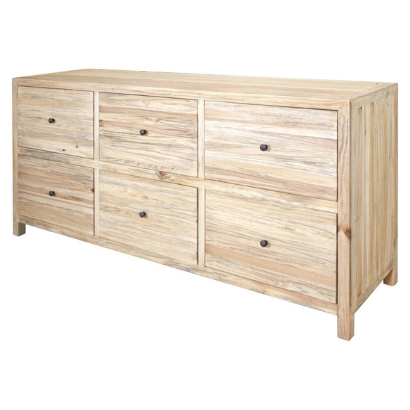 Novato 6 Drw Buffet - Distressed Naturalt Dining Room Furniture - T-0491N
