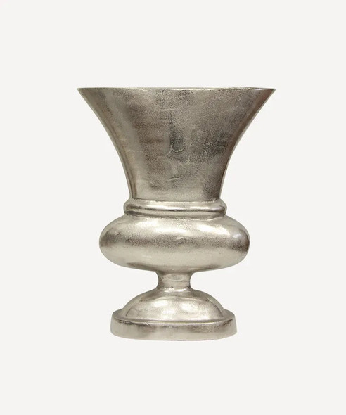 Flat Urn Large Brushed Silver 62x48x16.5cm - OH0119