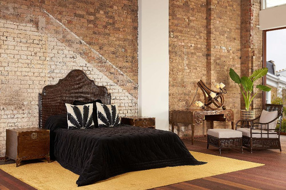 Amara Bedhead Scalloped Queen Coffee Bean - N106-RATG-Q-CB
