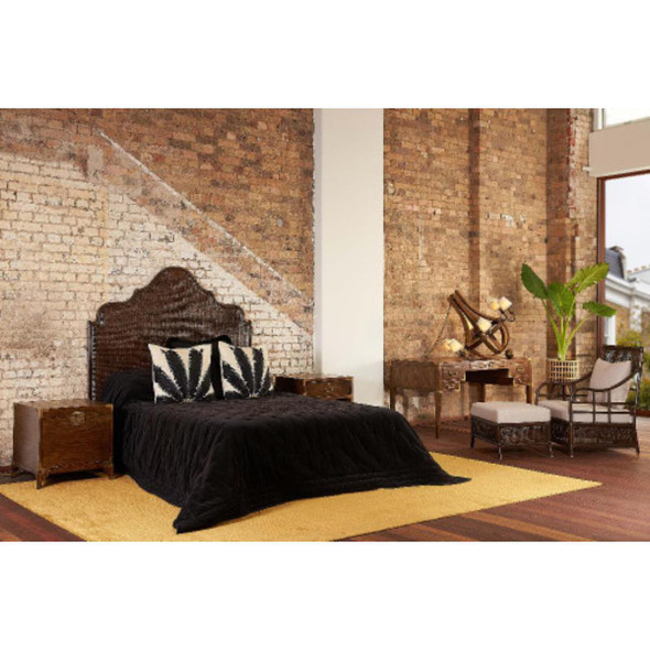 Amara Bedhead Scalloped Queen Coffee Bean - N106-RATG-Q-CB