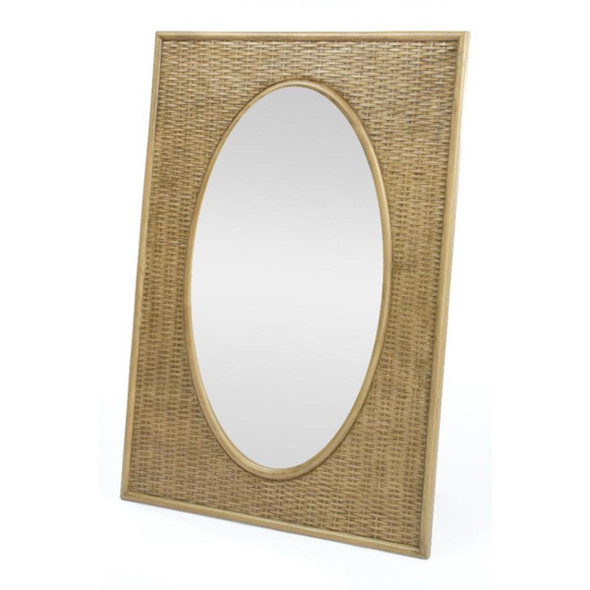 Amara Oval Inset Mirror - Mud Grey - N164-MG