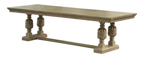 Casablanca 2.8 M Carved Dining Table Mud Grey - TT073M-MG