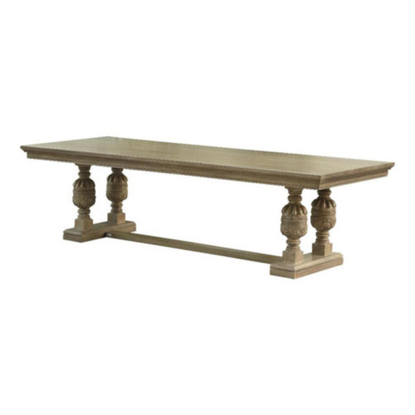 Casablanca 2.8 M Carved Dining Table Mud Grey - TT073M-MG