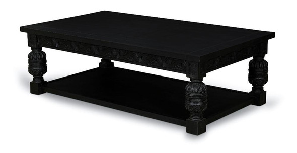 Casablanca Carved Coffee Table Black - TT070M-BK