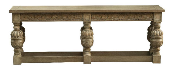 Casablanca Carved Console Table Mud Grey - TT071M-MG