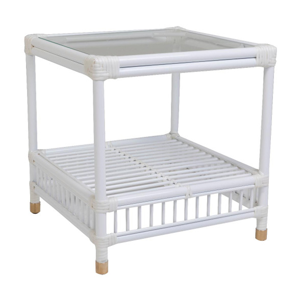 Sorrento Side Table White - OUT-56-W-WT
