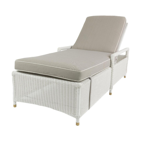 Sorrento Sunlounger White - OUT-53-W-WT