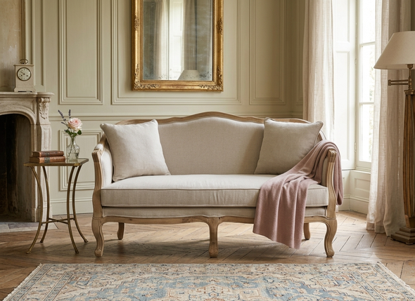 Moliere French Provincial Upholstered 2 Seat Sofa