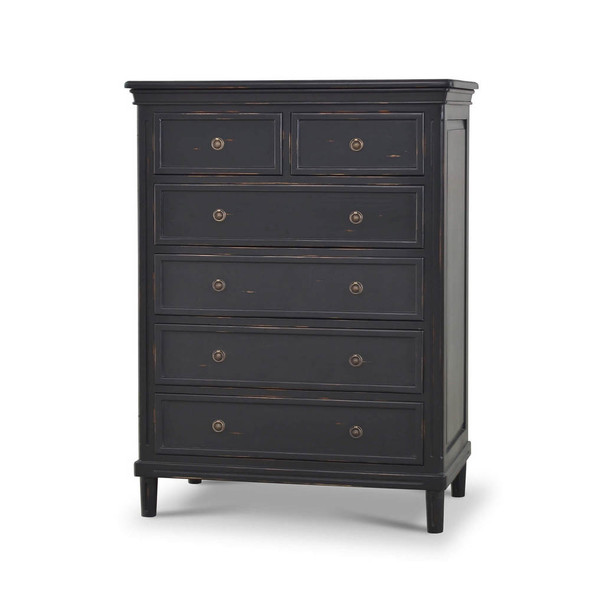 Hayward 6 Drawer Tall Boy - Size: 141H x 104W x 56D (cm) - Farmhouse style