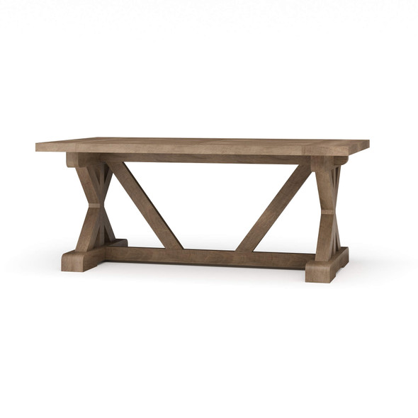 Hamptons X-Base Dining Table 180cm - Oak - Size: 76H x 183W x 102D (cm) - French Provincial style