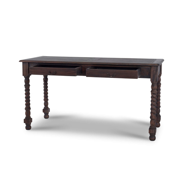 Console Desk w/ Barley Twist Leg - Size: 78H x 150W x 60D (cm) - Traditional style