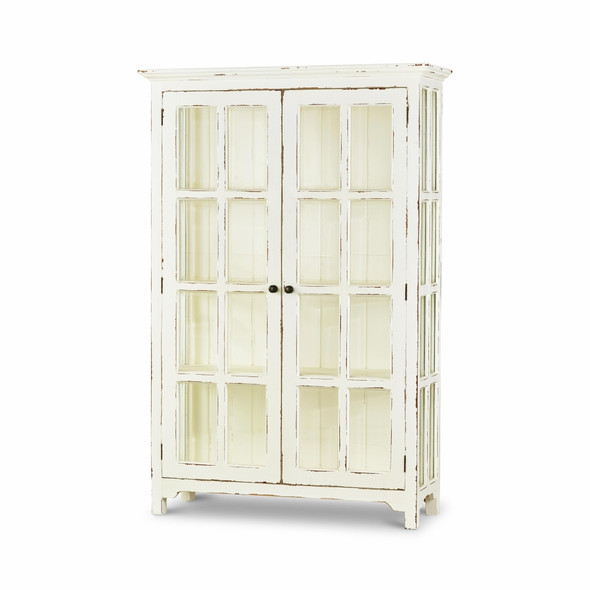 Aries Glass Door Bookcase - Size: 180H x 120W x 43D (cm) - Craftsman style