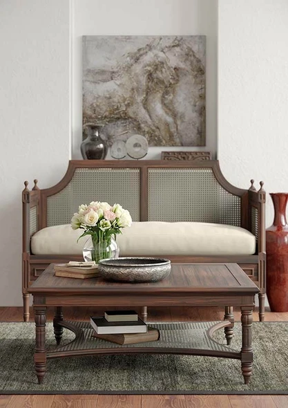 Montego Square Coffee Table - Size: 46H x 107W x 107D (cm) - Traditional style