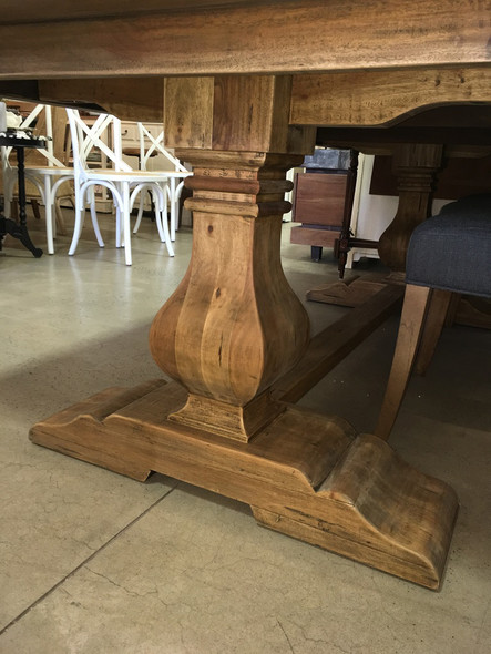 Provincial Trestle Dining Table 240x120cm - Antique French Oak - Solid Timber French Provincial style Dining Room furniture
