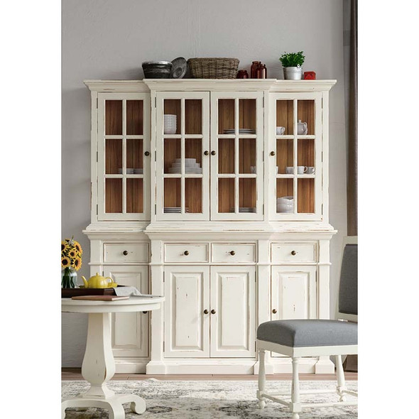Genoa Hutch - Size: 225H x 195W x 46D (cm) - French Provincial style