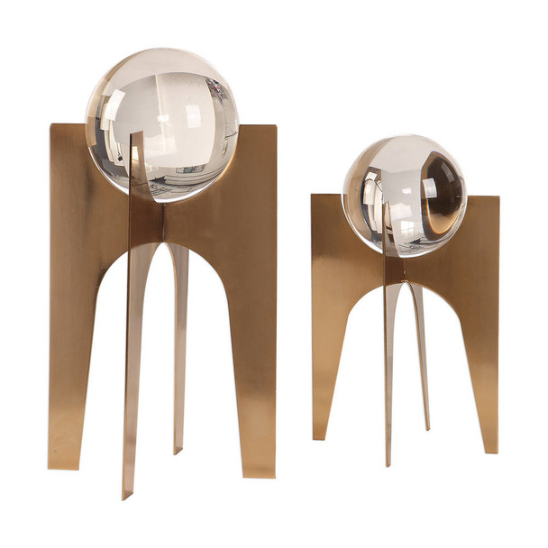 Ellianna Crystal Spheres - S/2 Contemporary style  Decor