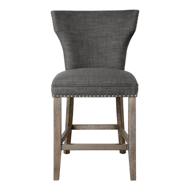 Arnaud Charcoal Counter Stool Mid-Century Modern style Accent Chair Decor