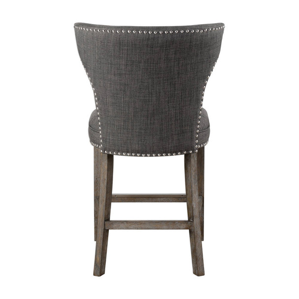 Arnaud Charcoal Counter Stool - Cairns, Darwin Mid-Century Modern style Accent Chairs