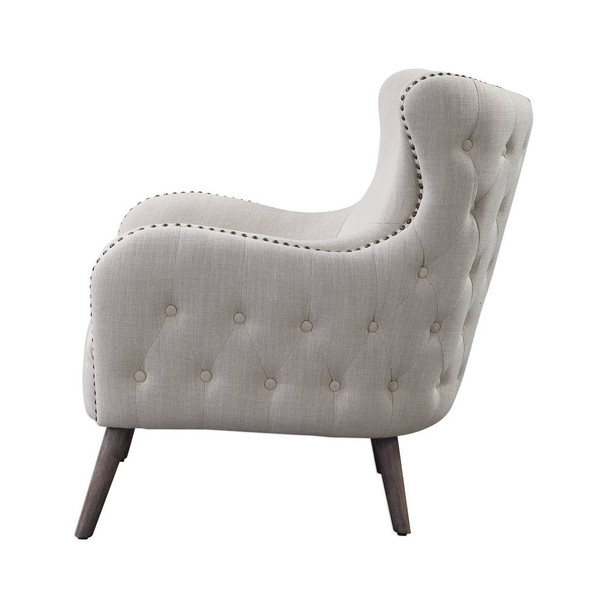Donya Cream Accent Chair - Cairns, Darwin Mid-Century Modern style Accent Chairs
