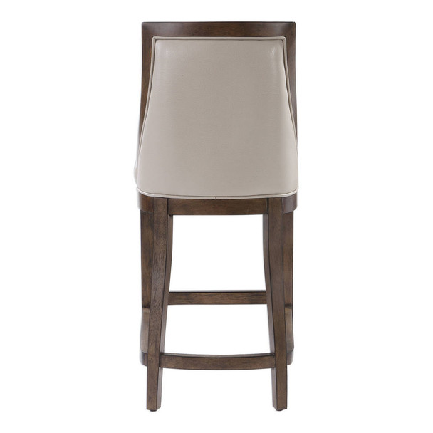 Purcell Leather Counter Stool - Cairns, Darwin Mid-Century Modern style Accent Chairs