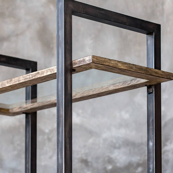 Olwyn Industrial Etagere - Sale on Mid-Century Modern style Shelving Units