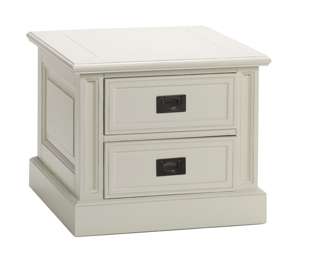 Bella House Classic End Table 2 Drawer - white