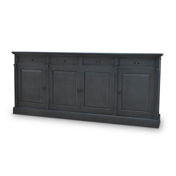 Hudson 4 Door Sideboard - Size: 110H x 254W x 43D (cm) - Hamptons style
