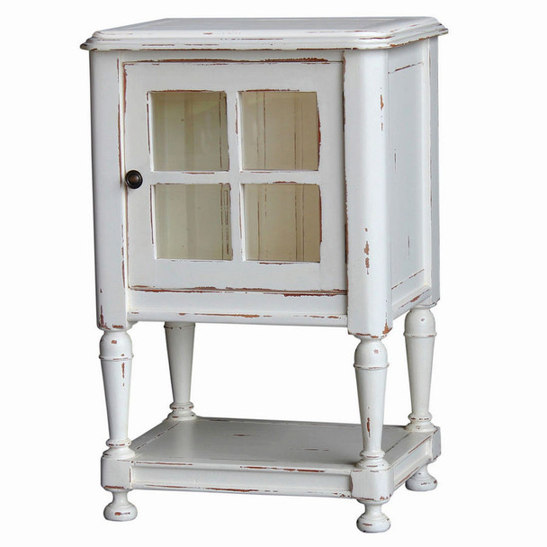 Orleans Nightstand w/Glass - Beech Wood Extreme - Solid Timber Mid-Century Modern style Living Room furniture