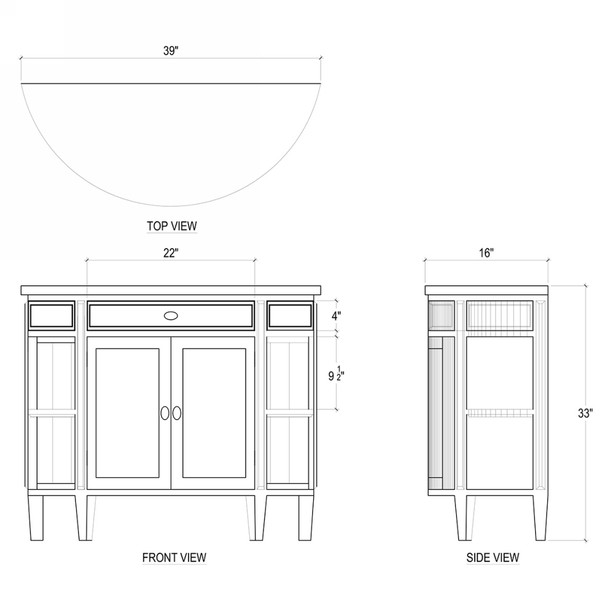 Cocktail Console - Hobart, Launceston, Perth Craftsman style Kitchen furniture