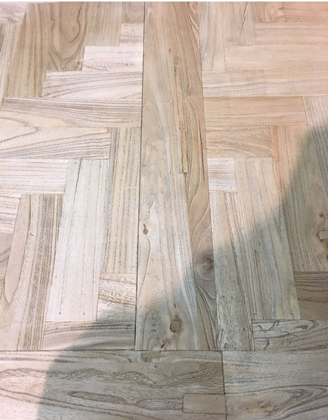 Seville Rustic Parquet Dining Table 240cm -Natural