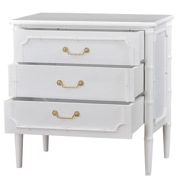 Chelsea 3 Drawer Bedside - Size: 76H x 76W x 48D (cm) - Oriental style