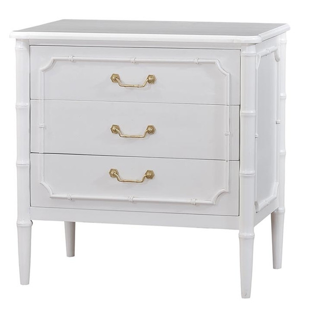 Chelsea 3 Drawer Bedside - Solid Timber Oriental style Bedroom furniture