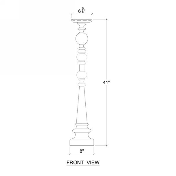Boriche Candle Stand Med - Size: 105H x 20W x 20D (cm)