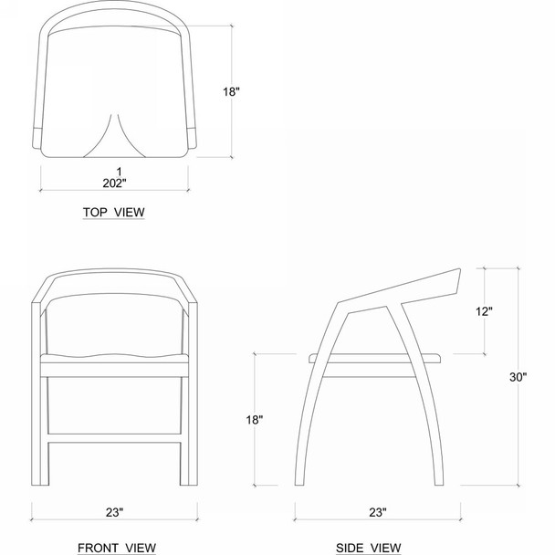Wright Chair - Size: 76H x 58W x 58D (cm)