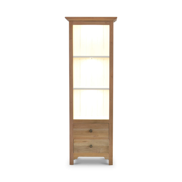 Aries Bookcase w/out Door w/ 3 LED - Hand made Craftsman style Living Room furniture