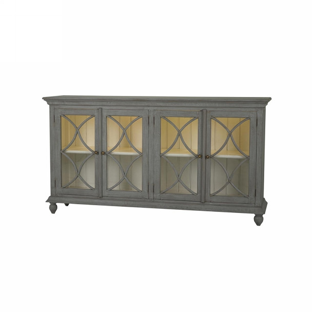 Hamilton 4 Door Buffet w/ 2 LED - Size: 112H x 208W x 46D (cm) - French Provincial style